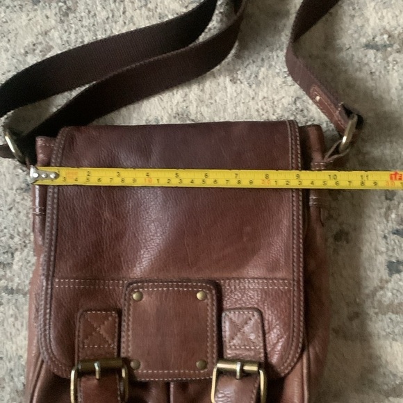 Fossil Leather Messenger Bag book bag school bag Back to school - Picture 7 of 10